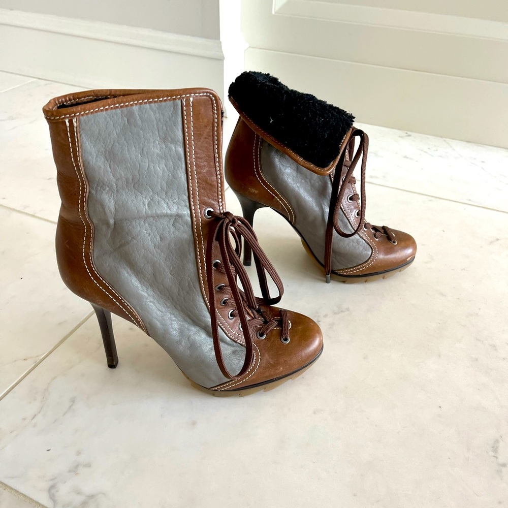 Heeled lace up boots - Picture 1 of 1
